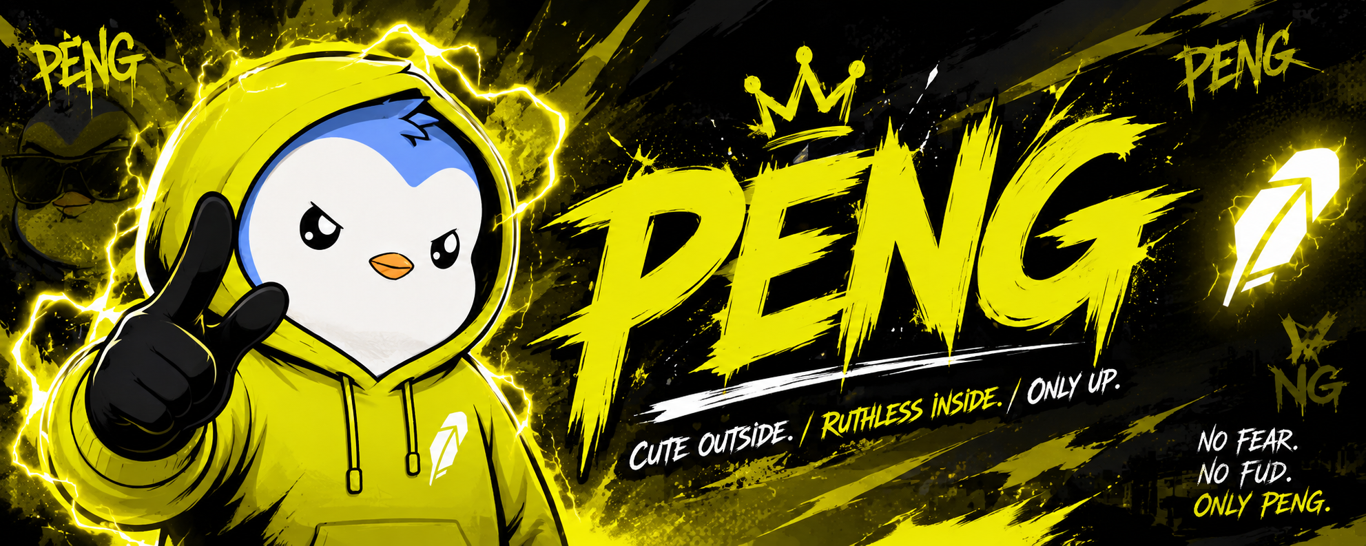 PENG — cute outside, ruthless inside, only up. No fear, no FUD, only PENG.